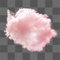 PNG pink aesthetic cloud sticker, transparent background