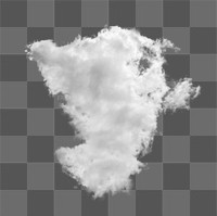 PNG white cumulus cloud sticker, transparent background