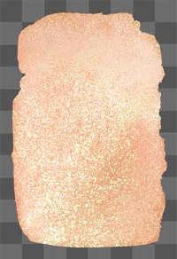 Aesthetic png glitter sticker, orange watercolor graphic