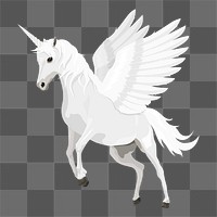 Unicorn png, magical creature illustration sticker, transparent background