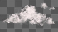 Realistic cloud png sticker, weather transparent background