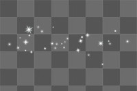 Sparkling stars png border, transparent background