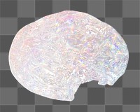 Silvery holographic cookie design element