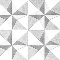 3D white paper craft pentahedron patterned background design element