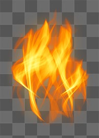 Png retro orange fire flame graphic element