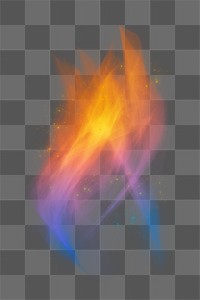 Dramatic png gradient fire flame graphic