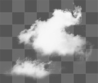 White cloud png on transparent background