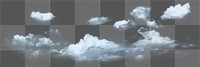 White cloud png on transparent background