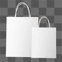 Paper bag png mockup on transparent background