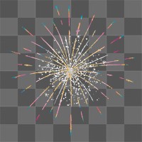 Beautiful firework png design element for celebration