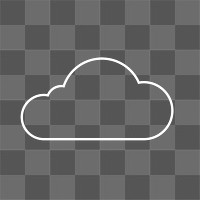 Minimal cloud system icon png design element