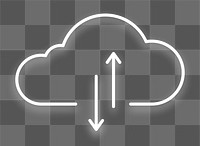 Minimal cloud system icon png design element