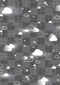 Cloud transparent pattern background png with digital technology