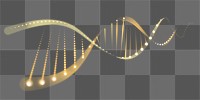 DNA genetic biotechnology science png gold neon graphic