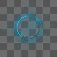 Digital circle circuit background png futuristic technology