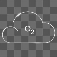 Cloud O2 icon png oxygen symbol for air pollution