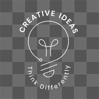 Creative ideas logo png education technology with light bulb graphic