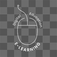 Digital education logo png with computer mouse graphic