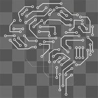 AI technology brain png digital transformation concept