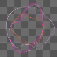 Virtual assistant technology png irregular circle shape in pink