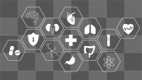 Medical technology png clipart icon set for health and wellness
