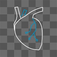 Heart icon png clipart for cardiac technology