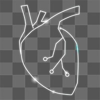 Heart icon png clipart for cardiac technology