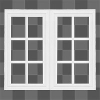 Sash window png clipart, home exterior design on transparent background