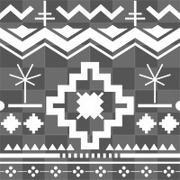 Tribal pattern png, transparent background, white design