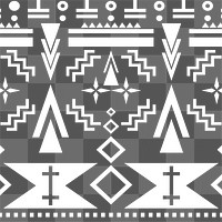 White tribal pattern png, transparent background