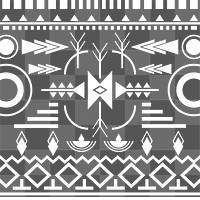 White ethnic pattern png, transparent background