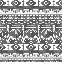 White ethnic pattern png, transparent background