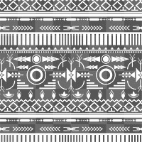 Ethnic pattern png, transparent background, white design
