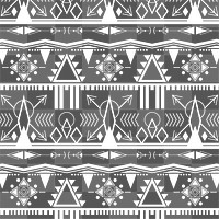 Tribal pattern png, transparent background, white design