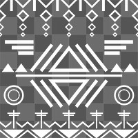 White tribal pattern png, transparent background