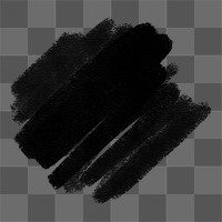 Png abstract brush stroke element in black
