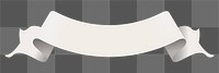 White Ribbon PNG, transparent label banner clipart