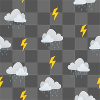 Weather pattern png transparent background, cute illustration sticker