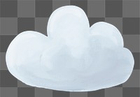 PNG watercolor cloud clip art, cute hand drawn illustration