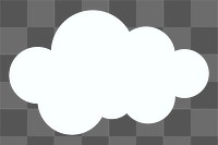 Cloud png flat sticker collage, transparent clipart