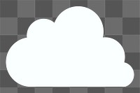 Cloud png flat sticker collage, transparent clipart