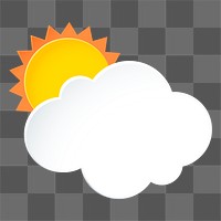 Sun png cloud sticker collage, 3d transparent clipart