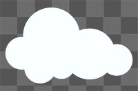 Cloud png flat sticker collage, transparent clipart