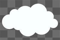 Cloud png flat sticker collage, transparent clipart