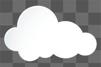 Cloud png sticker collage, 3d transparent clipart