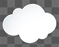 Cloud png sticker collage, 3d transparent clipart