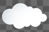 Cloud png sticker collage, 3d transparent clipart