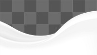 Wave border png, white abstract design