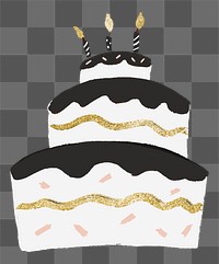 Birthday cake PNG sticker graphic