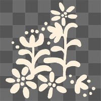 Flower PNG sticker, simple graphic